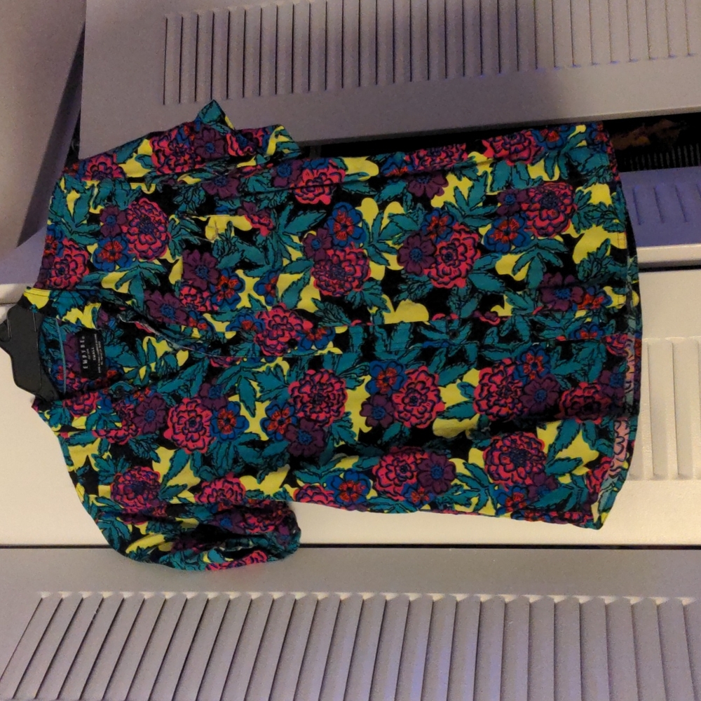 floral short sleeve button down
